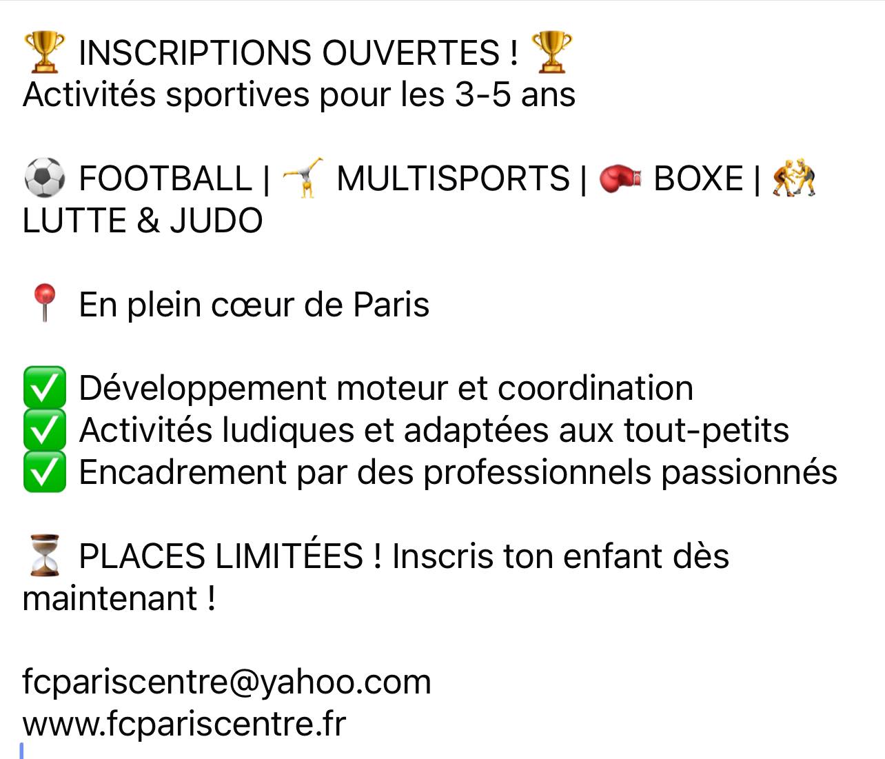 Photo FC Paris Centre